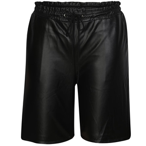 Buen Proveedor, Diseño Más Reciente, Duraderos, Corte Holgado, Largura Hasta la Rodilla, Calidad Premium, Color Negro, Pantalones Cortos de Cuero para Hombre con Bolsillos - Product Image 1