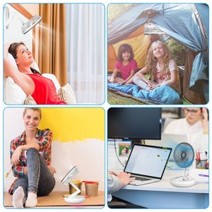 Ventilatore da Scrivania USB Pieghevole Tutto-in-1, Portatile e Indossabile, 4 Velocità, Piccolo ed Estensibile, da Appendere a Parete o Scrivania per Camera da Letto e Dormitorio - Product Image 4