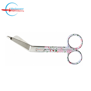 Medipower Instruments Luxury <b>Floral</b> Medical Lister Bandage <b>Scissors</b> CE Certified Class I for Healthcare Professionals - Product Image 1