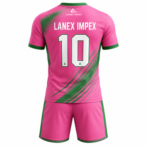 Ensemble de tenue d'équipe de football professionnelle, maillot et short de football personnalisés avec nom et numéro, vêtements de sport légers - Product Image 2