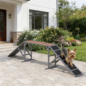 Rampe d'entraînement d'agilité pour chiens gris pour l'entraînement sur piste - Product Image 1