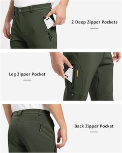 Pantalon de ski imperméable et chauffant pour homme - Tex Nylon, vêtements de neige d'extérieur, fermeture à cordon vert - Product Image 4