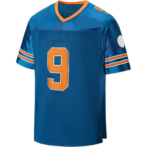 Maillot de football américain respirant pour homme, taille adulte, grande taille, manches courtes, 100 % polyester, antibactérien, séchage rapide - Product Image 1