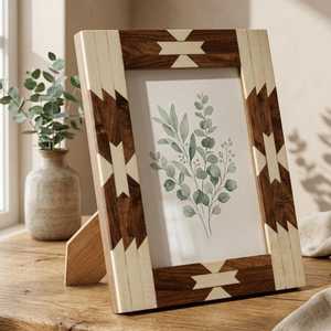 Portafotos Exclusivo de Lujo con Incrustaciones de Resina y Hueso, Marco Decorativo Hecho a Mano de Primera Calidad con Tamaño Personalizado para una Exhibición Elegante de Fotos - Product Image 2