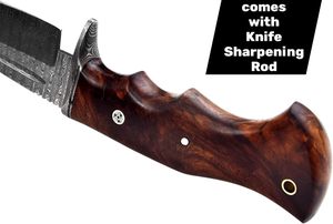 Premium Handmade Stainless Steel Industrial Grade Straight Back Hunting Survival Knife Wood Handle Full Tang OEM/ODM Private - Product Image 4