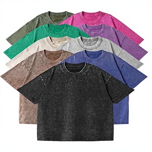 เสื้อยืดสตรีทแวร์แขนสั้นผ้าฝ้ายบาติกย้อมสีวินเทจแบบหนา 230 กรัม ปักโลโก้ตามสั่ง ผลิตโดยโรงงาน BD ประเทศจีน - Product Image 1