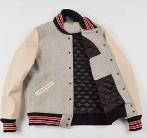 Luxury Men's Cotton Varsity <b>Jacket</b> with Stand Collar Slim Fit Functional Storage Imported - Product Image 6