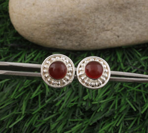 Pendientes de Jade Rojo Natural, Plata de Ley 925, Gota de Agua Rosada, Joyería de Piedras Preciosas Hecha a Mano para Mujer, Venta al por Mayor para Fiestas - Product Image 3