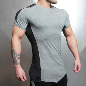 T-shirt pour homme à manches courtes, col rond, coupe ajustée, vert olive, respirant, extensible, léger, jersey écologique, couleur unie - Product Image 5