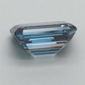 Diamante suelto azul intenso cultivado en laboratorio, exclusivo, de 2 quilates, corte esmeralda, VS1, piedra preciosa certificada para la fabricación de joyas. - Product Image 2