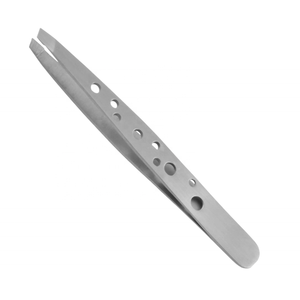 Stainless Steel Slanted Tip Multi Functional <b>Curler</b> Eye Eyelash <b>Eyebrow</b> Tweezers - Product Image 2