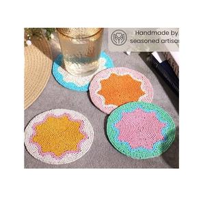 Posavasos con Cuentas de Diseño Personalizado, Accesorios de Bordado, Grosor de 5 mm, Estilo Bohemio, Decoración del Hogar de Alta Calidad - Product Image 4