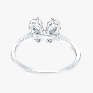 9K White Gold 1.80CT Pear & Round Cut Lab Grown Diamond Butterfly <b>Ring</b> for Women Custom <b>Nature</b> <b>Inspired</b> Fine Jewelry - Product Image 2
