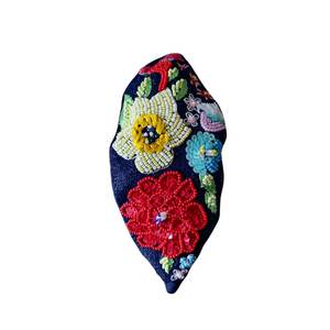 Hot Sale Embroidery <b>Beaded</b> Knotted <b>Headband</b> Multi Color Seed Bead Fabric Hair Band Handcrafted Women Fashion Party Headwear - Product Image 4