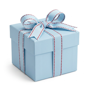 Ruban gros-grain en polyester tissé de 25 mm, bleu poudré avec bordure rouge, idéal pour emballages cadeaux, nœuds pour cheveux et couture – Vente en gros - Product Image 4