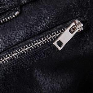 Blouson d'hiver pour homme en cuir polyuréthane, imperméable, séchage rapide, respirant, doublure en coton, écologique, tendance, col montant - Product Image 5