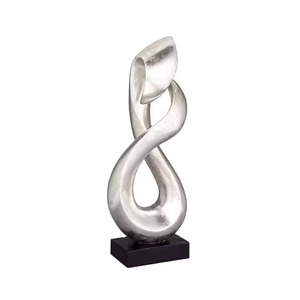 Gold Finish Metal Sculpture <b>Decorative</b> Showpiece Figurine Home Living Room Office <b>Table</b> <b>Decor</b> Interior Accent - Product Image 2
