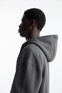 Wholesale Cheap Oversized Custom Logo Blank Heavyweight Thick 100% Cotton Hoodies Custom Zip <b>up</b> Stylish Terry Hoodies Men - Product Image 3