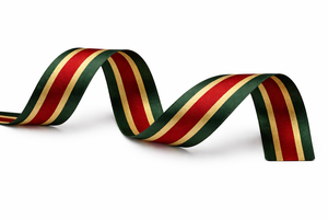 Cinta de Grogrén de 38 mm de Neelkamal Industries, con Rayas Verdes, Rojas y Doradas, Cinta Decorativa Metálica Lurex para Prendas - Product Image 6