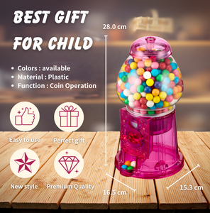 Distributeur Kwang Hsieh pour bonbons durs, bonbons gélifiés, jus de gelée, bonbons mous, chewing-gum, en plastique rose de 11 pouces, en vrac, vente en gros - Product Image 2