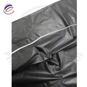 Bolsa de basura de HDPE negra desechable personalizable de la marca Eagle con cuerda de PP duradera y resistente OEM StarSeal para productos domésticos - Product Image 4