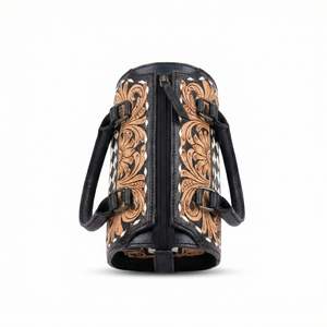 Bolsos de Viaje Mini Speedy de Cuero Genuino 100% con Diseño Floral Tallado a Mano y Patrón a Cuadros, Resistentes al Agua y de Lujo - Product Image 3