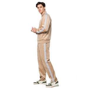 Conjunto de Pantalones y Chaqueta con Cordón y Logotipo Personalizado, Chándal de Terciopelo, 100% Algodón, Estilo Hip Hop, de la Mejor Calidad, en Oferta - Product Image 3