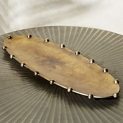 Plateau en laiton élégant, plateau de service en métal raffiné pour cuisine, maison, restaurant, fête, mariage, événement, présentation - Product Image 1