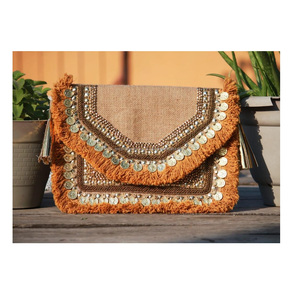 Evening Clutch <b>Purse</b> Ladies Bag Beads Tassel Coin Indian Collection New Bags - Product Image 5