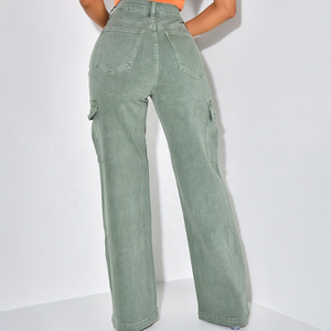 Wholesale Price Wide Fit With Side Vent Denim <b>Jeans</b> For Women Breathable Latest Design Adjustable Soft Stylish <b>Jeans</b> 2026 - Product Image 3