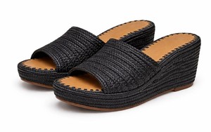 Sandalias Planas de Rafia Natural para Mujer, Hechas a Mano, Ligeras, con Aumento de Altura, Desechables - Product Image 1