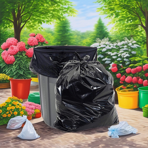ถุงขยะพลาสติก HDPE สีดำทนทานพิเศษเหมาะสำหรับขยะหนักแบบผสม - Product Image 1