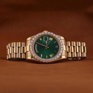 Bague de montre personnalisée en or jaune, faite à la main, style Hip Hop, sertie de diamants Moissanite, en acier inoxydable, 20 mm - Product Image 1