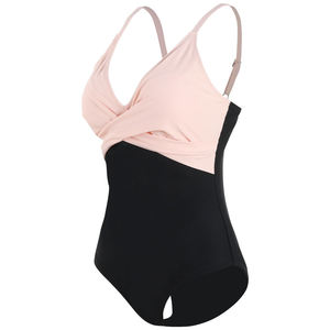 Traje de baño de una pieza de corte alto con aberturas, de Spandex/Nylon, nuevo modelo de moda, estilo halter, color degradado, para playa, ocio y vacaciones, tipo bikini - Product Image 5