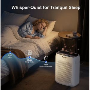 Purificatore d'Aria Domestico a 360 Gradi con Filtro a Carbone Attivo, Funzione Aromaterapia, Filtrazione HEPA H13 PM2.5, Filtro per Particelle da 0,3 Micron - Product Image 2