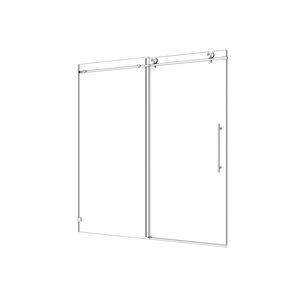 5476 porta doccia 70MM in acciaio inox spazzolato senza telaio 304 grandi pulegge funzione di chiusura morbida regolabile Nano facile pulizia - Product Image 5
