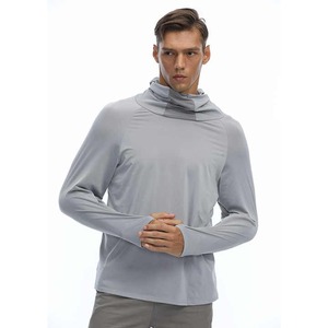 Sudadera con Capucha Unisex UPF50+ de Spandex/Poliéster, Color Personalizado, Protección Solar UV para Exteriores, Impermeable, Antibacteriana, Manga Larga, para Pesca - Product Image 3