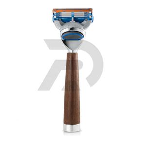 Rasoir manuel à manche en bois, respectueux de la peau, adapté aux peaux sensibles, léger et portable pour les voyages et les activités de plein air. - Product Image 6