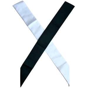 Banda del Rito Escocés de 17.º Grado, 2 Piezas, Blanca y Negra, Banda de los Caballeros del Este y del Oeste, Banda Masónica, Regalia del Rito Escocés - Product Image 6