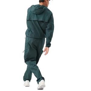 Conjunto de Dos Piezas para Hombre, Chaqueta Cortavientos con Cremallera y Pantalones Deportivos, Diseño Sólido, Transpirable - Product Image 6