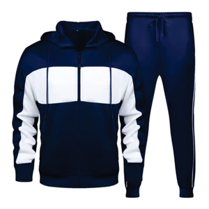 Survêtement unisexe chaud et personnalisable, nouvelle collection automne/hiver, grandes tailles, motif uni, doublure en polaire écologique - Product Image 3