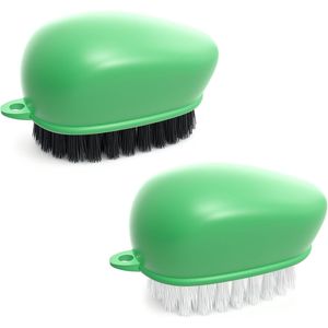 Spazzola per Verdure con Setole Rigide Nere e Setole Morbide Bianche, Lavabile in Lavastoviglie, Strumento per Frutta e Verdura con Gancio per Appendere - Product Image 1