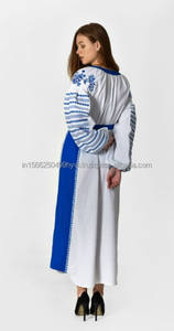 2024 nueva venta al por mayor 100% algodón nueva moda bordado ucraniano Boho Vintage vestidos - Product Image 6