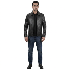Chaquetas de Cuero de Oveja para Hombre, Nuevas, Elegantes, Transpirables, de Manga Larga, para Fitness - Product Image 1