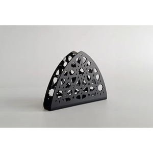 Vintage Napkin <b>Holder</b> Stand Style Silver Metal <b>Hammered</b> Finish Tabletop Kitchen Dining Decor High Quality Metal Napkin Stand - Product Image 2