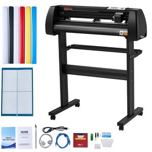 Macchina da taglio vinile da 28 pollici con display LCD, rulli a doppia molla regolabili, per taglio di insegne e protezioni per schermi - Product Image 1