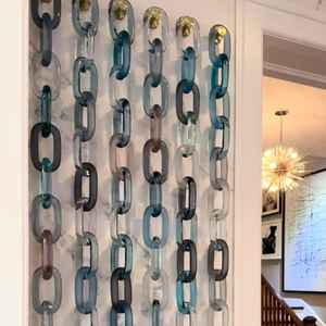 Chaîne de maillons transparents en résine époxy, grande taille, faits à la main, artistiques, pour décoration murale DIY, décoration de Noël, décoration de chambre d'ange personnalisée - Product Image 4