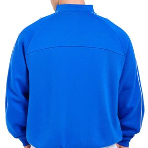 Sweat-shirt oversize pour homme à demi-zip, coupe ample, col montant, manches longues, style athlétique décontracté avec bande contrastante - Product Image 4