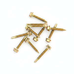 Hex Washer Head Self-Drilling <b>Screws</b> Metric Carbon Steel Class 8.8 Zinc Plated Coarse Thread - Product Image 1