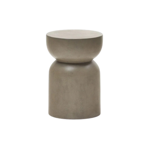 Modern <b>Round</b> Concrete Side Table Cement End Table Minimalist Hourglass <b>Stool</b> Garden Furniture Outdoor Indoor Coffee Table - Product Image 1